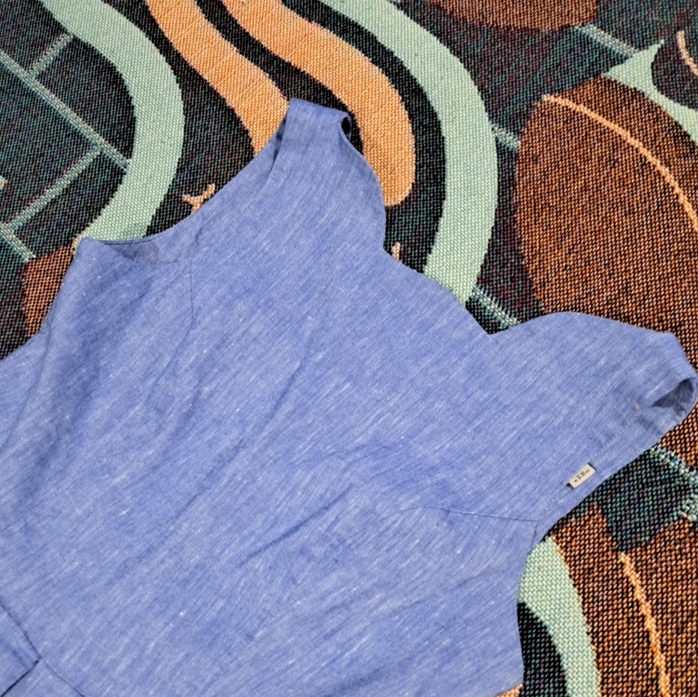 ๐ LINEN BLEND A-LINE DRESS - Picture 2 of 8
